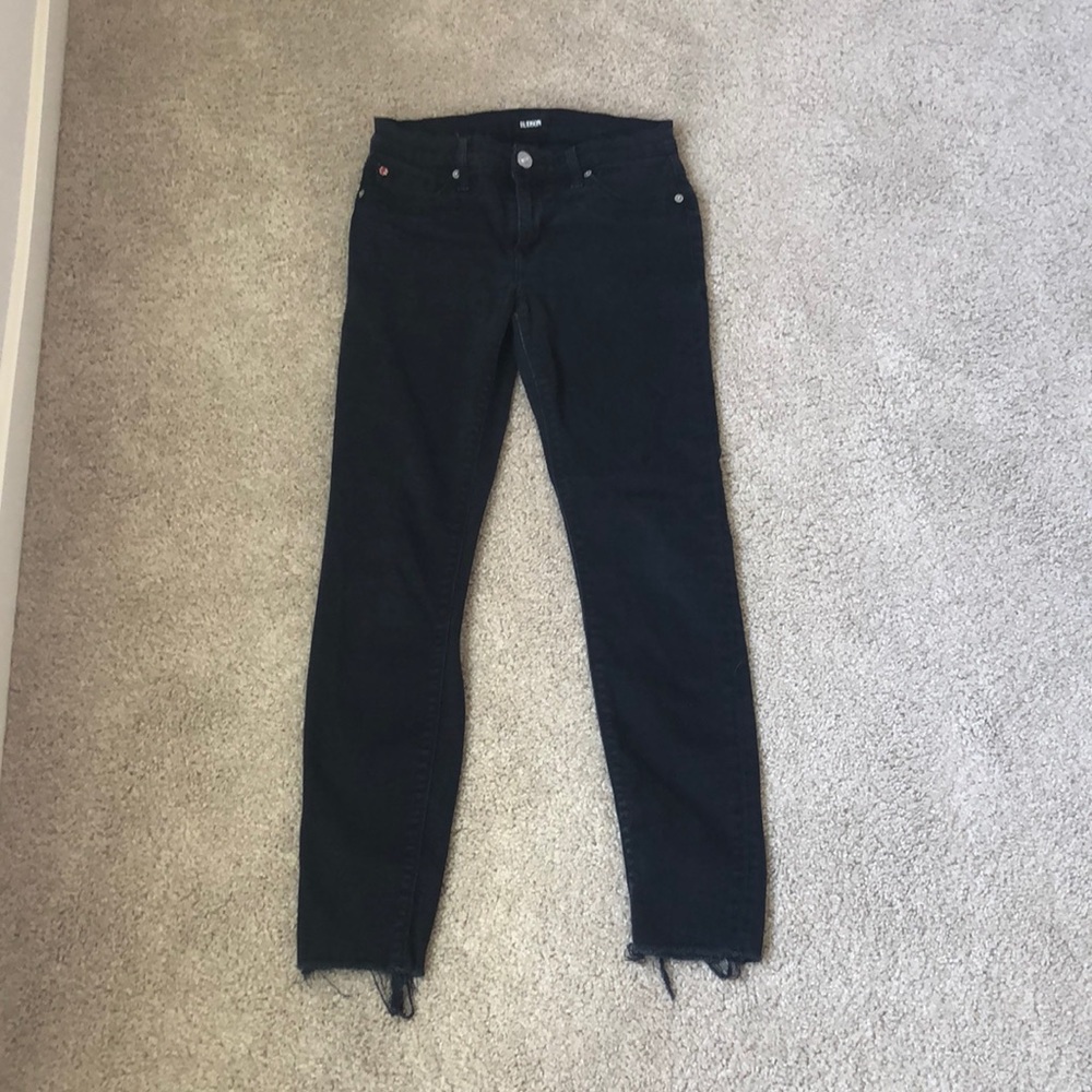 Black Frayed Hudson Jeans
